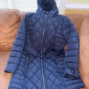 Tommy Hilfiger Women's Blue Puffer Coat